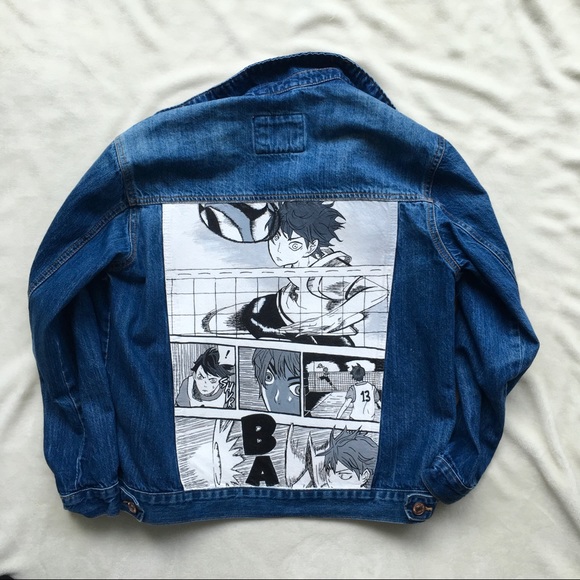 Haikyu Hand Painted Manga Panel Denim Jacket - Picture 9 of 16